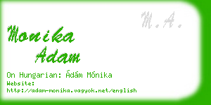 monika adam business card