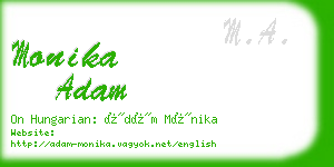 monika adam business card